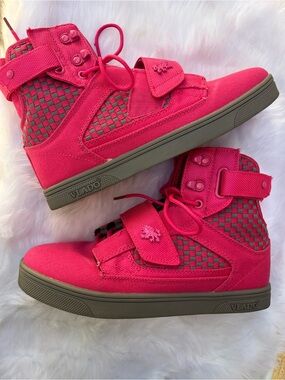 Vlado Women's High-Top Sneakers in Hot Pink